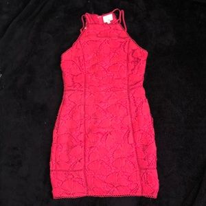 Women’s Formal Hot Pink Midi Dress, Size M